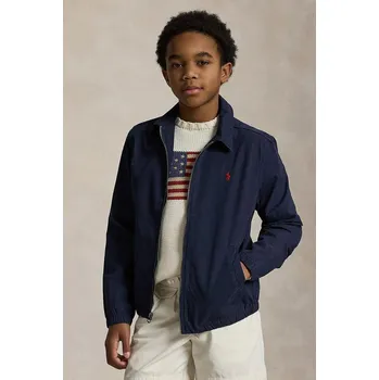 Dětská bavlněná bunda Polo Ralph Lauren tmavomodrá barva, 323934661002 59X, vel. 136-138