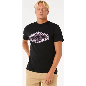 Pánské tričko Pánské Tričko s krátkým rukávem RIP CURL REFILL TEE 0O6MTE_90 – Černá S
