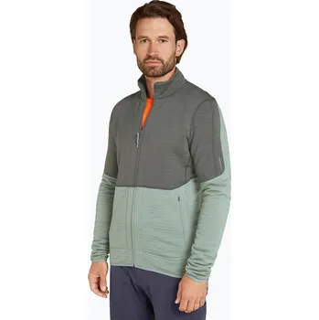 Pánská mikina Pánská mikina Icebreaker Merino 400 RealFleece Descender LS Zip galaxy/ moss/ cb