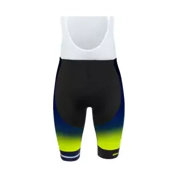 Cyklistické kalhoty Force Dash pánské kraťasy s laclem a vložkou modrá/fluo vel. S