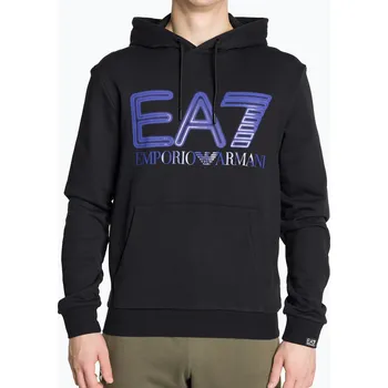 Pánská mikina Pánská mikina EA7 Emporio Armani Train Logo Series Oversize Logo Hoodie Coft black