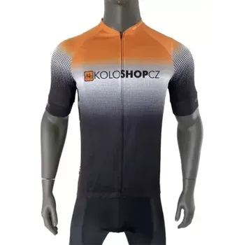 cyklistický dres Koloshop Force pánský dres krátký rukáv oranžová vel. S