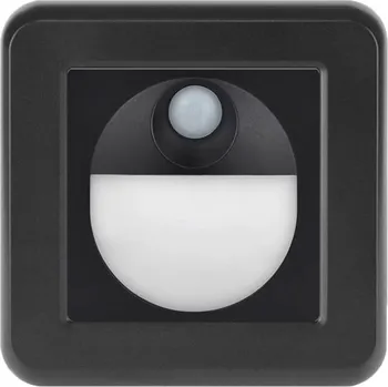 Elektrická zásuvka UNIC LED schodišťové osvětlení s PIR senzorem včetně rámečku, černá