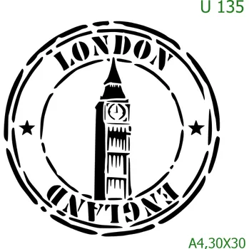 Šablona U 135 - 30 x 30 cm , Nelepící folie