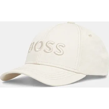 Kšiltovka Bavlněná baseballová čepice BOSS Ari-BOSS-E béžová barva, 50544386 01X, vel. ONE SIZE