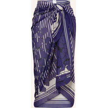 Dámská móda Maryan Mehlhorn Dámské Pareo Blue Leaves, modrá / bílá, one size