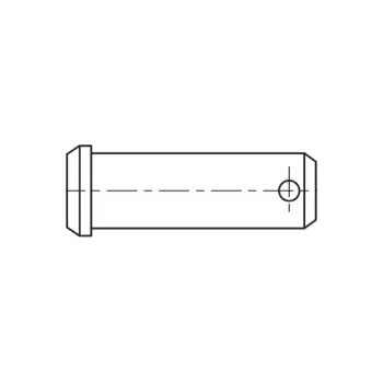 Šroub Čep s malou hlavou a dírou pro závlačku tvar B dle din 1434 10x 28 bez povrchu