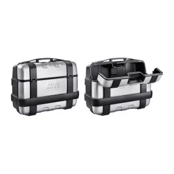 Zavazadlo na motocykl TRK33PACK2 sada 2 kufrů GIVI TRK 33N Trekker černý s hliníkovým víkem (Monokey) se stejným zámkem GIVI s.r.l. 342090