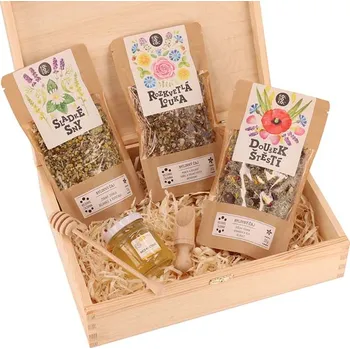 Dárková krabička Dárková sada čajů s medem