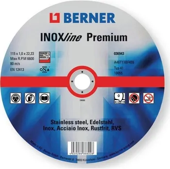 Řezný kotouč AC-D 115 x1,0 řezný kotouč 36943 BE 55-02-504-34245