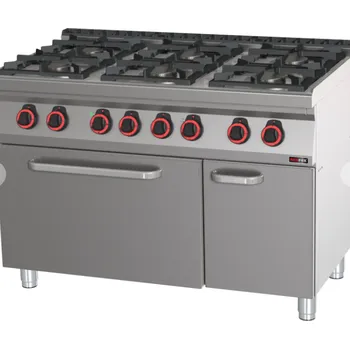 Sporák RM GASTRO Sporák kombinovaný s el. troubou GN 2/1 SPBT 70/120 21 GE RedFox