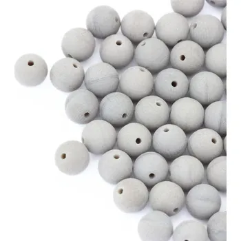 Korálek CZ Korálek mačkaný kulička 6mm šedá 43030/MAT (40ks)