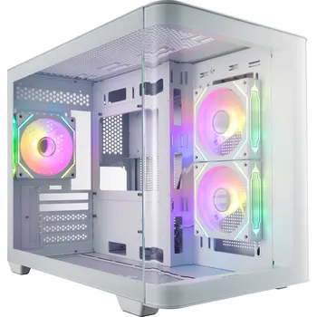 PC skříň FSP S380-WA/Micro ATX/Transpar./Bílá