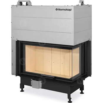 Krbová vložka Romotop HEAT R/L 3G L 81.51.40.24 teplovzdušná rohová krbová vložka s výsuvnými dvířky a děleným sklem Varianta: Levá varianta L