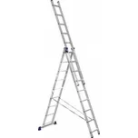 Alumet třídílný žebřík 3×9 příček 5,9m/150kg