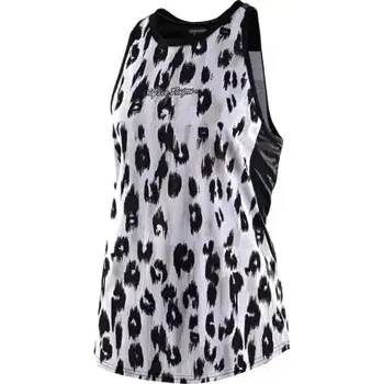 cyklistický dres Troy Lee Designs Luxe dámský dres bez rukávu Wild Cat white vel. M