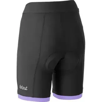Cyklistické kalhoty Dotout Instinct dámské kraťasy s vložkou černá/fialová vel. S