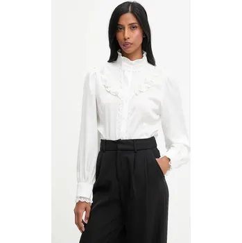 Košile Answear.LAB dámská, bílá barva, regular, se stojáčkem lu8571 00X, vel. M/L