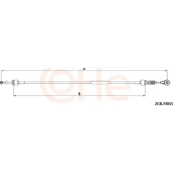 Tažné lanko, ruční převodovka COFLE 2CB.FI015