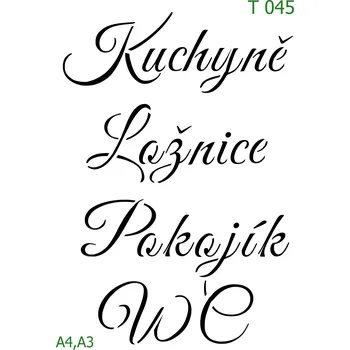 Šablona T 045 - A4 , Lepící fólie