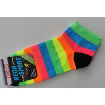 Pánské ponožky Miketa ponožky Neon Sport nízké pruh vel. 41-42