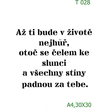 Šablona T 028 - 30 x 30 cm , Nelepící folie
