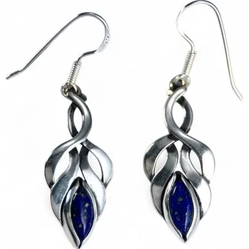 Náušnice Drakkaria COLLEEN, stříbrné náušnice, lapis lazuli, Ag 925