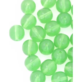 Dětské navlékací korálky CZ Korálek mačkaný kulička 8mm zelená 50020 (20ks)