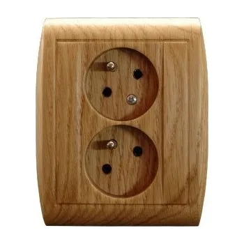 Elektrická zásuvka Zásuvka 2x DZ-A2-20-PK-LXDA dub pří SEZ - CZ s.r.o. 07-18-050-37120