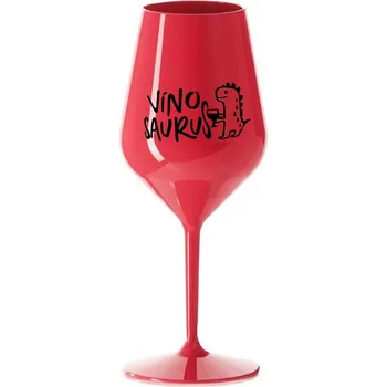 Sklenice VÍNOSAURUS - červená nerozbitná sklenice na víno 470 ml