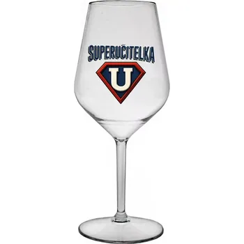 Sklenice SUPERUČITELKA (ZNAK) - čirá nerozbitná sklenice na víno 470 ml