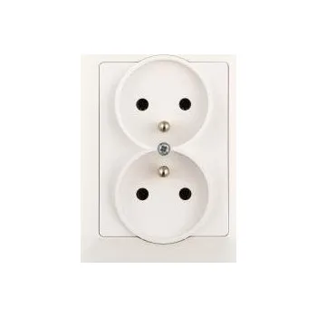 Elektrická zásuvka Zásuvka 2x GPt-6/OP bílá 07-18-029-10260
