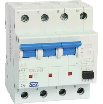 Proudový chránič Pr.chr.+ochr.PFI4 B16/0,03 90903 SEZ - CZ s.r.o. 15-22-070-90903