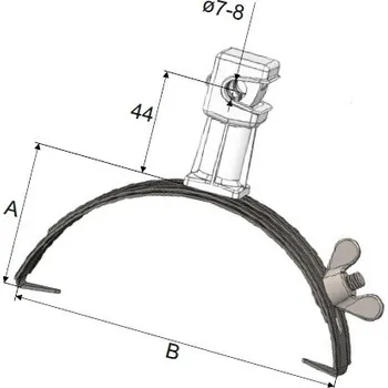 Hromosvod Podpěra PV 15 U e - velká 101220 DT TECHNIC s.r.o. 57-02-525-03117