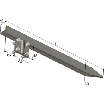 Hromosvod Tyč T ZPT 10 zemnicí+svor.104090 TREMIS s.r.o. 57-04-525-01300
