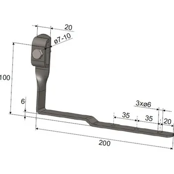 Hromosvod Podpěra PV 22 nerez 442140 DT TECHNIC s.r.o. 57-02-525-42140