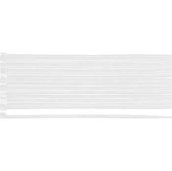 Stahovací páska NEO TOOLS Stahovací pásky 2,5×80 mm, bílé, 100ks 01-646