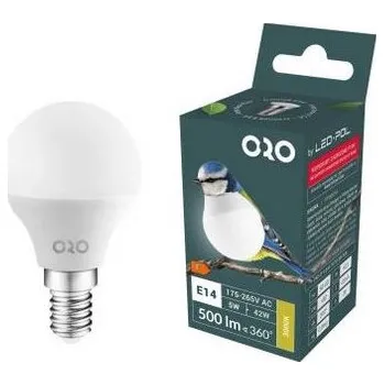 Žárovka LED žár.ORO-E14-G45-TOTO-5W-WW 3K 31-34-219-11281
