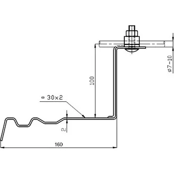 Hromosvod Podpěra PV 22 TONDACH uni.110033 DT TECHNIC s.r.o. 57-02-525-03150