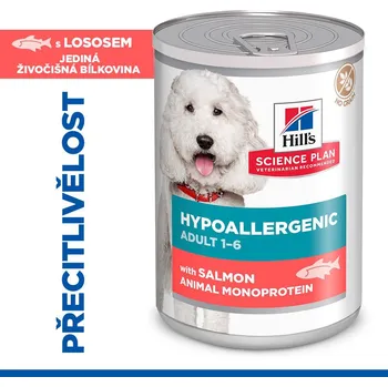 Krmivo pro psa Hill's Science Plan Hypoallergenic konzerva pro dospělé psy s rybou 363g (12 ks)
