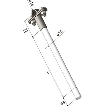 Hromosvod Tyč izol.IZT-J - 500mm 450015 DT TECHNIC s.r.o. 57-04-525-50015