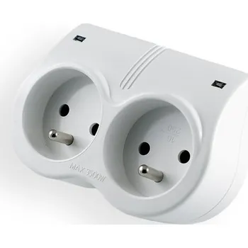 Elektrická zásuvka Zás. 2x + přepěť.ochr.bíl. R-20F QESTEL s.r.o. 07-26-029-50154