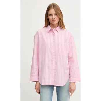 Pánská košile Bavlněná košile Tommy Hilfiger WW0WW45892 růžová 30X, vel. 34