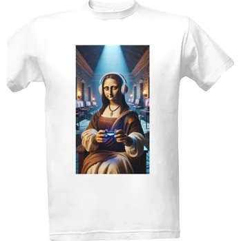 Pánská móda Tričko s potiskem Mona lisa gaming pánské
