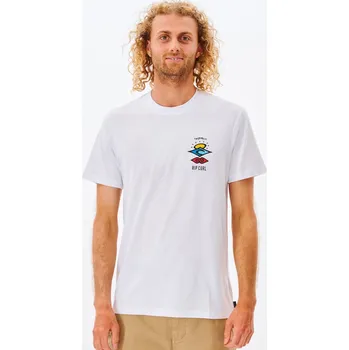 Pánská móda Pánské Tričko s krátkým rukávem RIP CURL SEARCH ICON TEE 0CBMTE_1000 – Bílá M