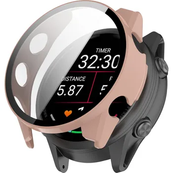 VSECHNONAMOBIL 114710 PC FULL COVER Plastový kryt se sklem pro Garmin Forerunner 570 47mm růžový