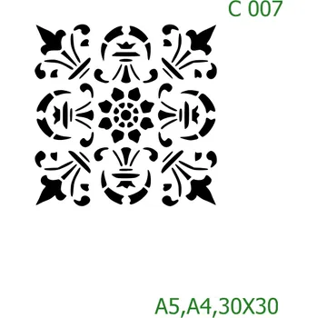 Šablona C 007 - 30 x 30 cm , Nelepící folie