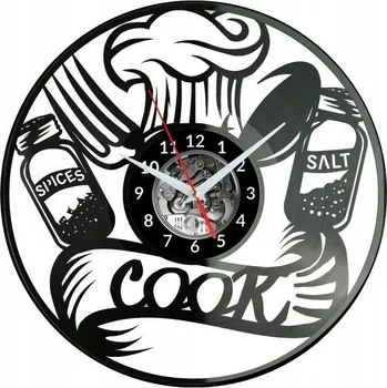 Hodiny Kuchařovy hodiny Vaření Kuchyně Nástěnné hodiny Vinylová deska Moderní De