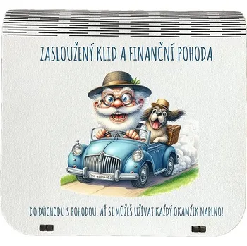 Vánoční dekorace Coolkousky Originální dárková krabička na bankovky v injekcích - "Zasloužený klid a pohoda" pro muže