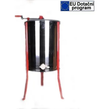 Medomet 4 rámkový manuální - NEREZ- Vystavený na prodejně (Nerezový medomet s klikou)